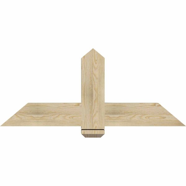 Ekena Millwork Eugene Rough Sawn Timber Gable Bracket, Douglas Fir, 48"W x 20"H x 4"D x 6"F, 10/12 Pitch GBW048X20X0406EUG00RDF - main